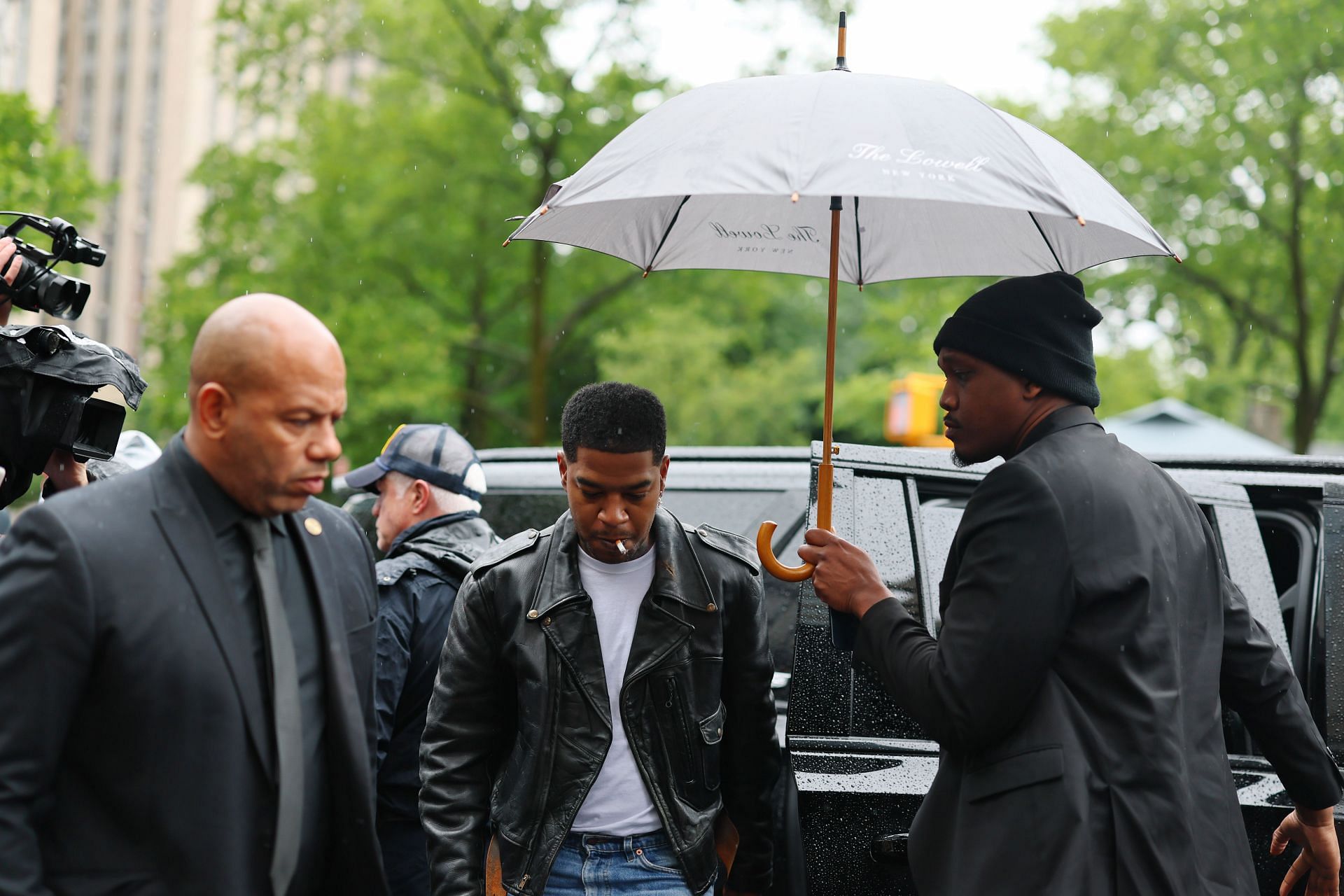 Rapper Scott "Kid Cudi" Mescudi arrives for Combs's sex trafficking trial at Manhattan Federal Court on May 22, 2025, in New York City. (Photo by Michael M. Santiago/Getty Images)